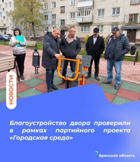 Благоустройство двора проверили в рамках партийного проекта «Городская среда»