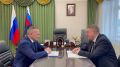 Заместитель руководителя Казначейства России Эли Исаев и Губернатор Брянской области Александр Богомаз провели рабочую встречу