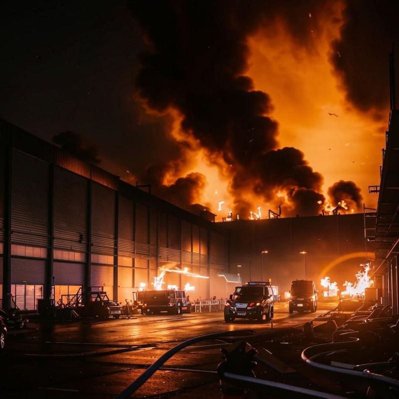 Целый взвод спасателей тушил пожар в цеху на Сталелитейной в Брянске