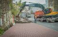 На улице Горького в Брянске уложили первый слой асфальта