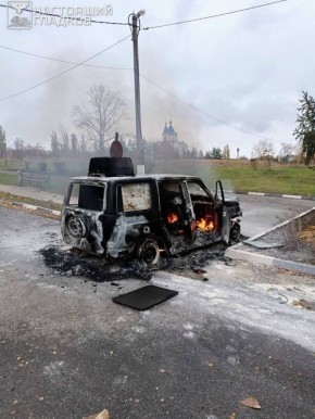 Дрон догнал автомобиль главы района недалеко от Брянской области