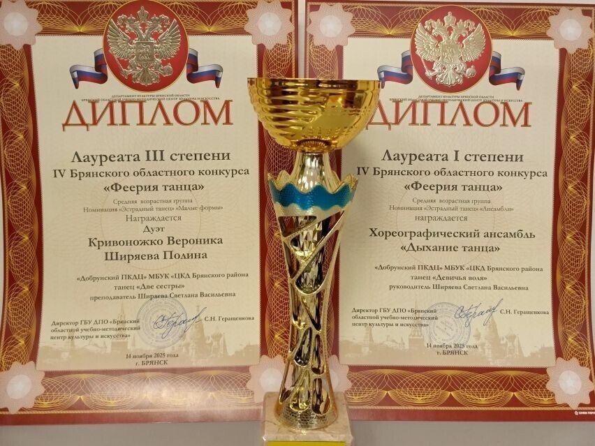 14 ноября 2025 года на сцене Детской школы искусств №1 им. Т. П. Николаевой встретились более пятисот юных танцоров из разных уголков Брянской области - участники IV Брянского областного хореографического конкурса «Феерия...