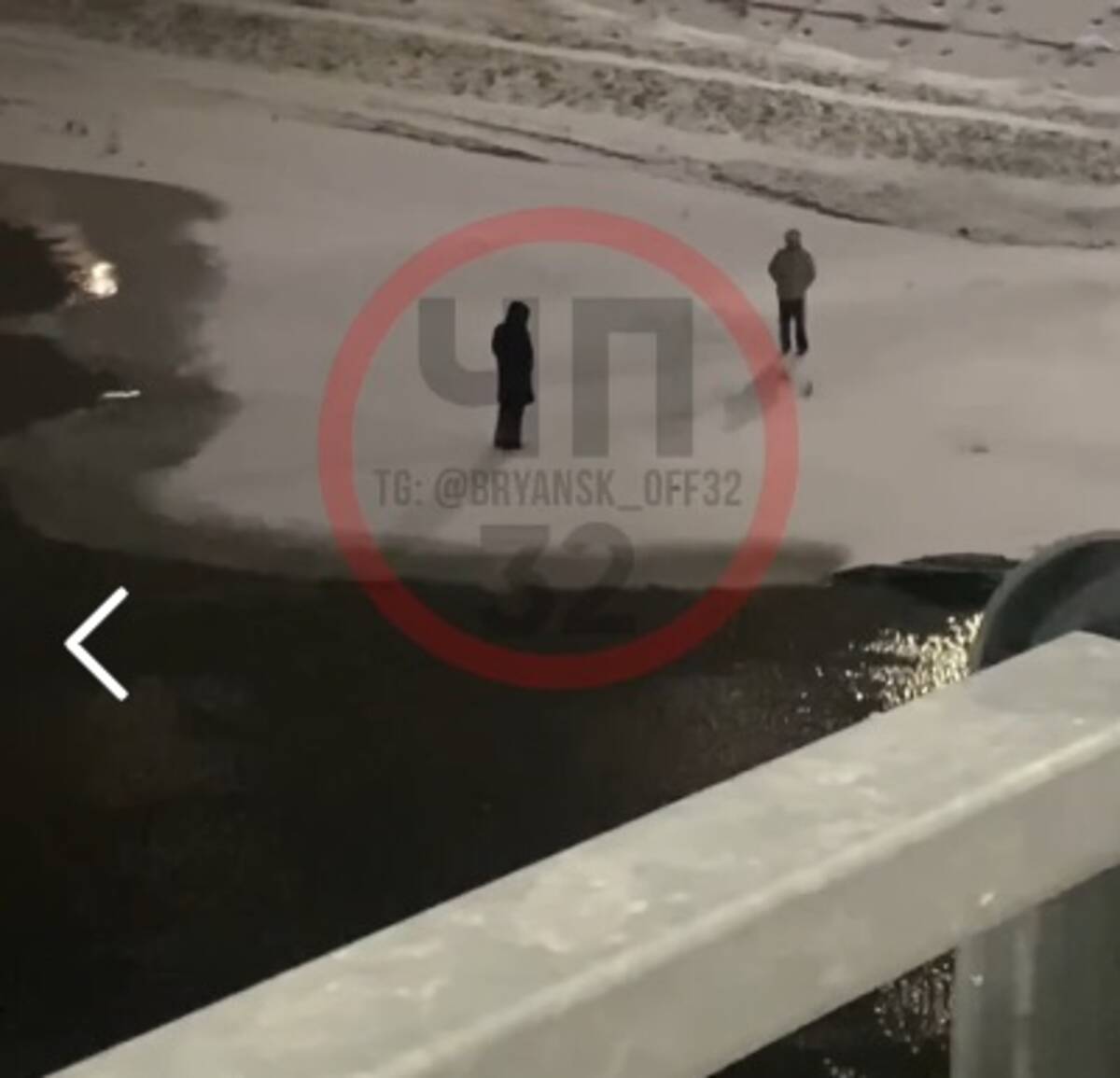 В Брянске подростки устроили опасные игры на неокрепшем льду Десны