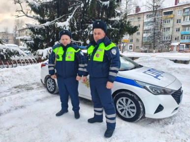 В Брянской области представители ГИБДД оперативно пришли на помощь семье, столкнувшейся с чрезвычайной ситуацией на дороге