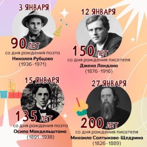 Наступивший год станет юбилейным для многих писателей и поэтов