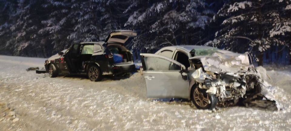 Трое взрослых и ребёнок пострадали при столкновении иномарок на брянской трассе