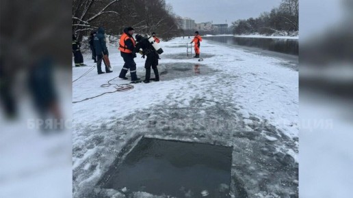 Снегопад усложняет поиск провалившихся под лед детей в Брянске
