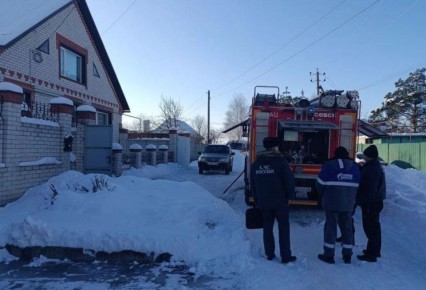 В брянском Севске внезапно вспыхнул частный дом