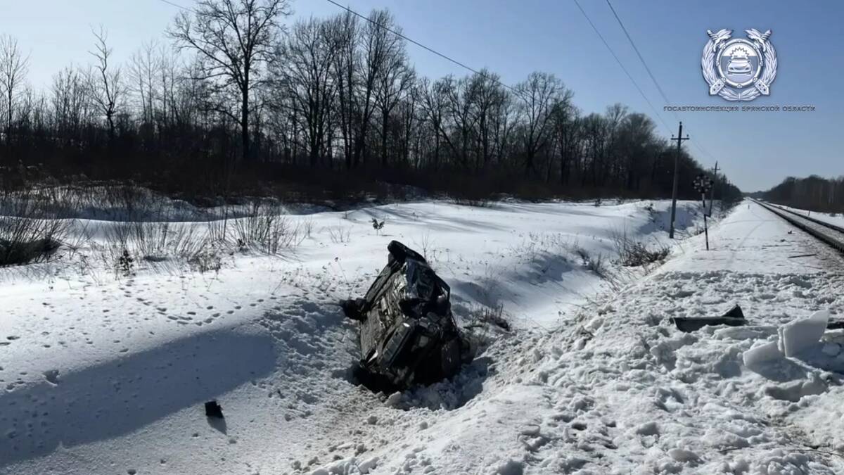 В Клинцовском районе на переезде под поезд попала легковушка: двое погибших