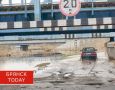 В Брянске из-за подтопления закрыли въезд под мост около Ходаринки