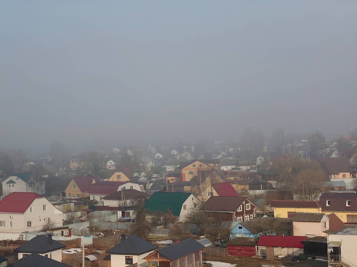 Густой туман опустился на Брянск утром 21 марта