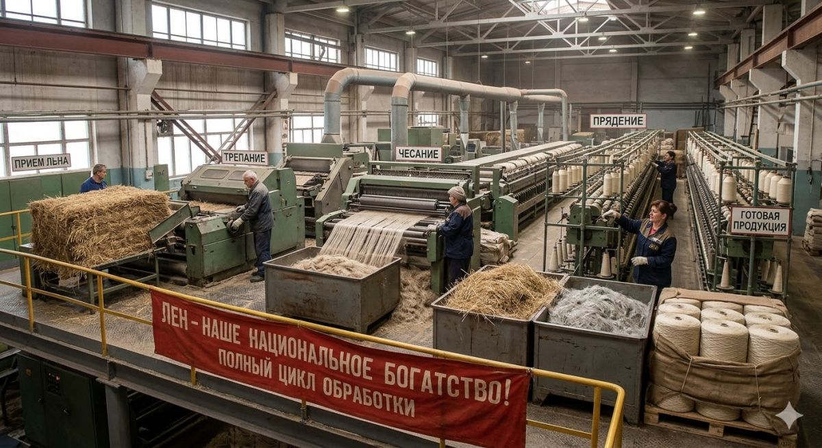 В Дубровском районе после банкротства возобновил работу завод «Брянский лён»