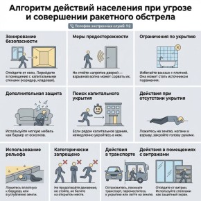 Алгоритм действий населения при угрозе и совершении ракетного обстрела