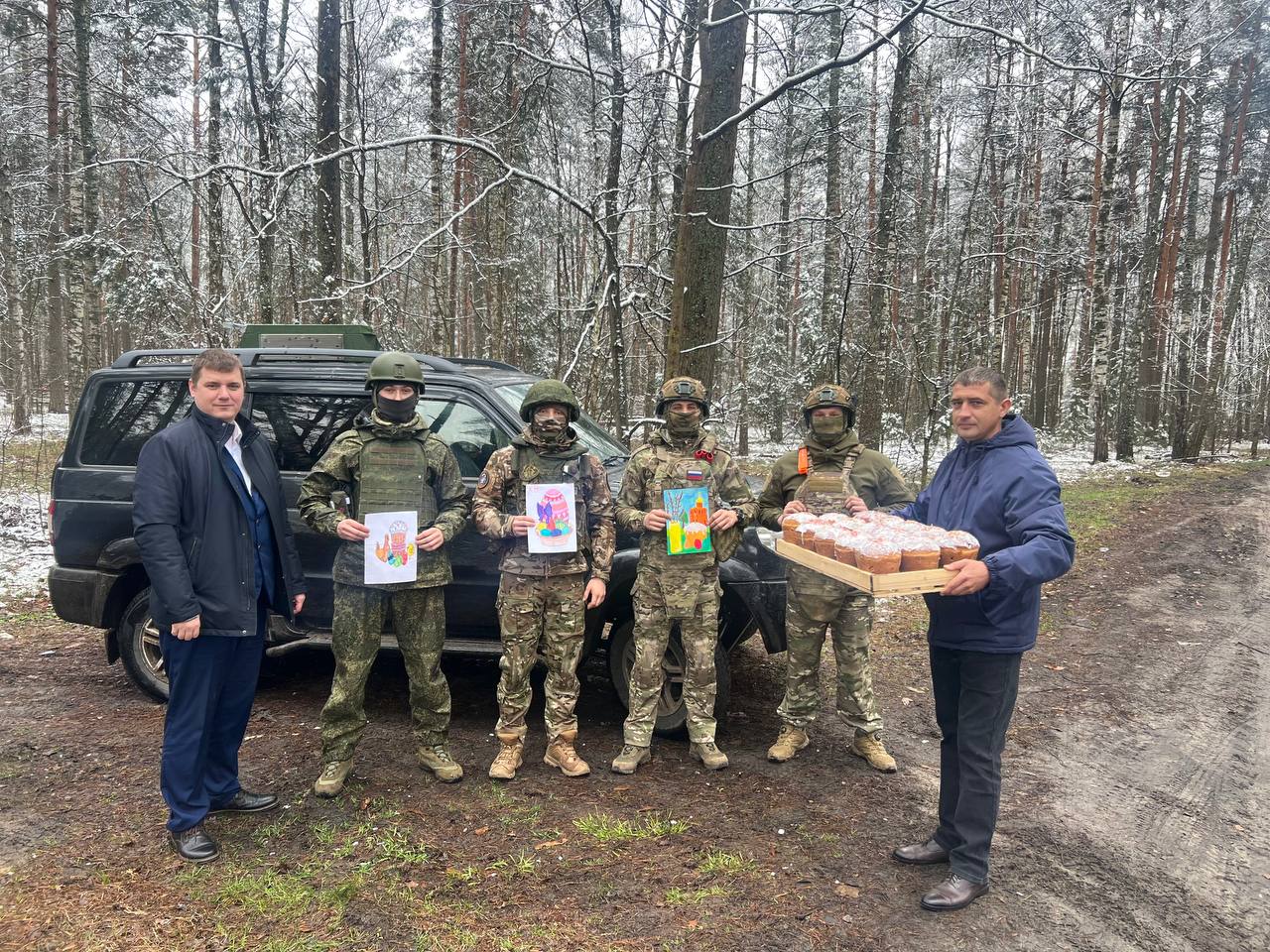 Александр Исаев: В предверии Светлого праздника Христово Воскресенье передали военнослужащим освещенные пасхальные куличи !
