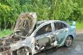 Брянцам показали загадочно загоревшуюся под Мглином легковушку