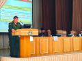 Пленарное заседание открыл доклад кандидата исторических наук, заместителя начальника Научно-исследовательского института военной истории Военной академии Генерального штаба Вооруженных Сил РФ Дмитрия Геннадьевича Гужвы...