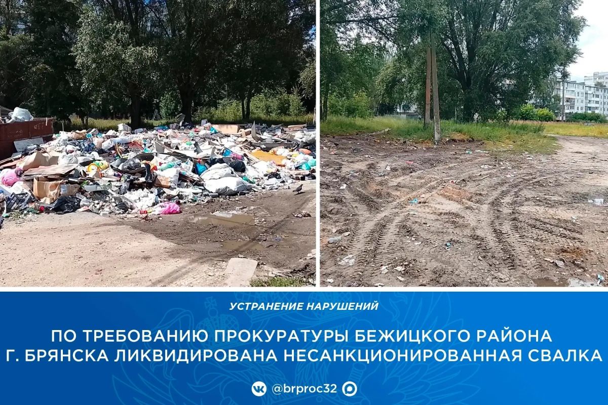Прокуратура Бежицкого района г. Брянска провела проверку по обращению жителей ул. Почтовой по вопросу несанкционированного размещения твердых коммунальных отходов