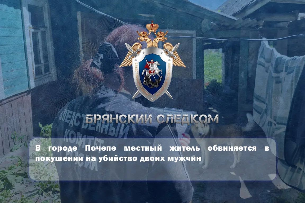 В городе Почепе местный житель обвиняется в покушении на убийство двоих мужчин
