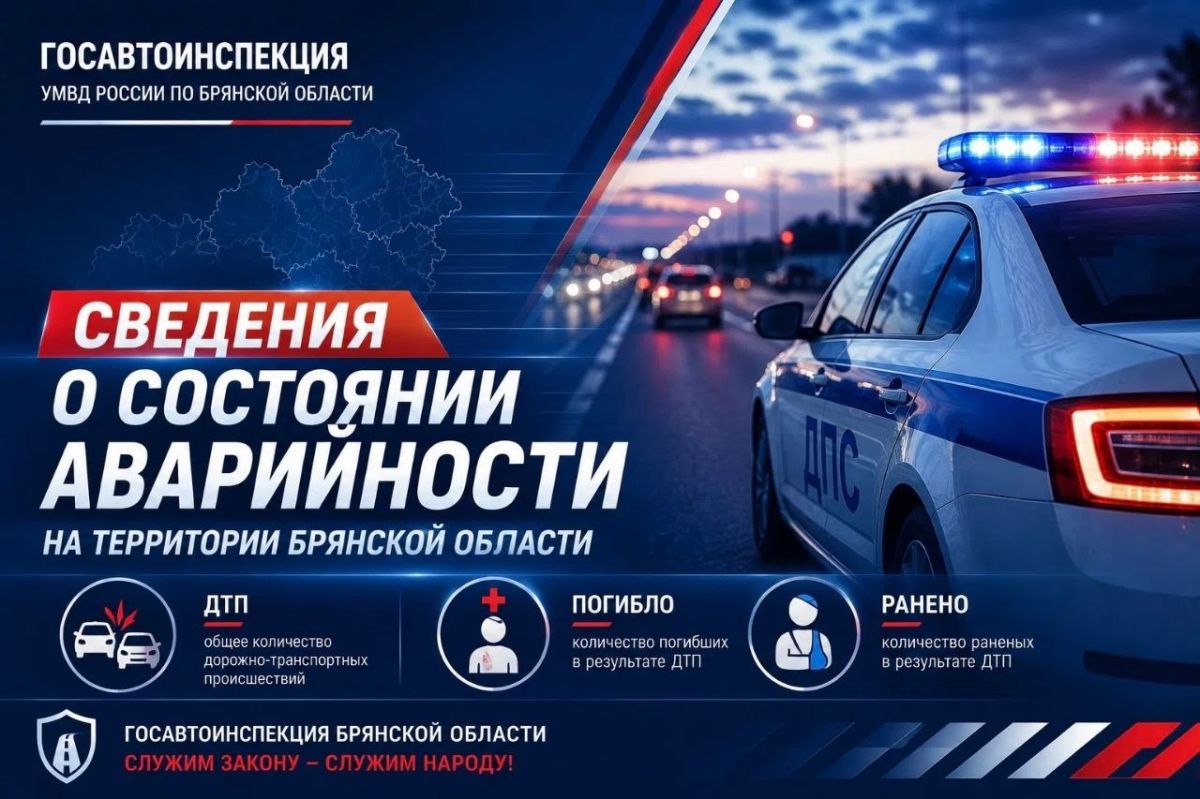 Сведения о состоянии аварийности на территории Брянской области за 6 сентября 2026 года