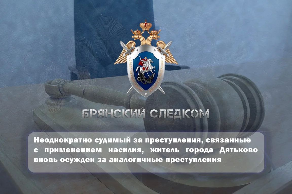 Неоднократно судимый за преступления, связанные с применением насилия, житель города Дятьково вновь осужден за аналогичные преступления