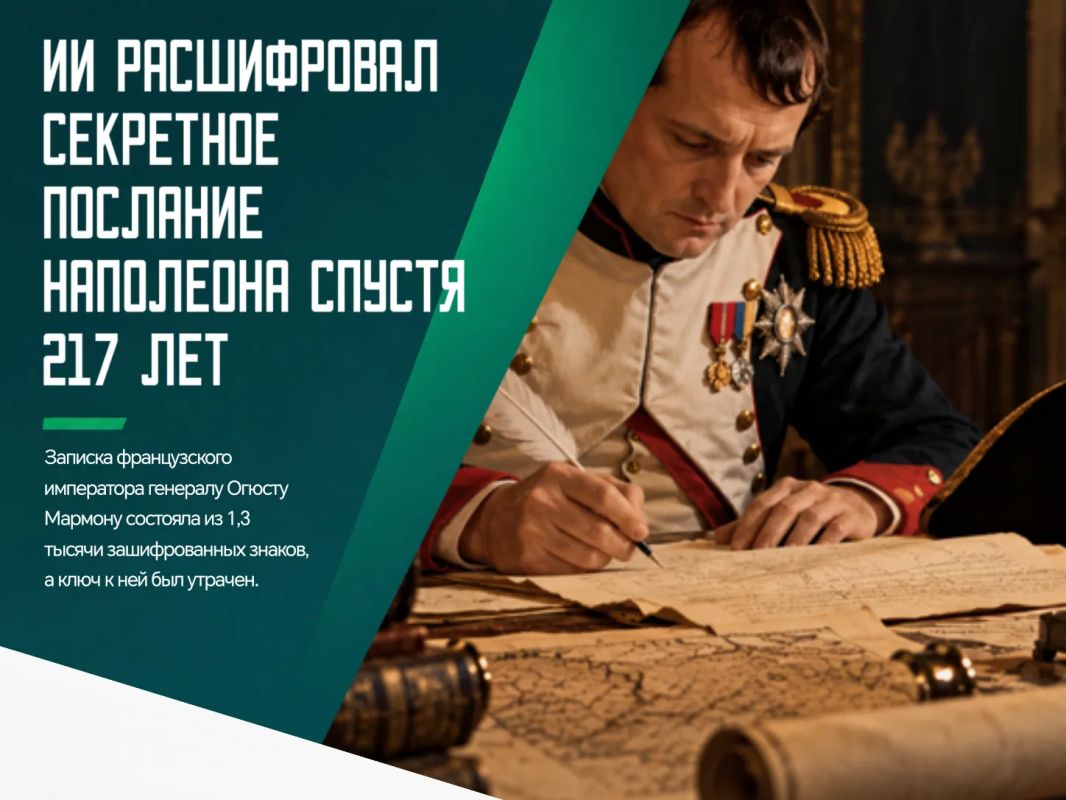 ИИ расшифровал послание Наполеона спустя 217 лет