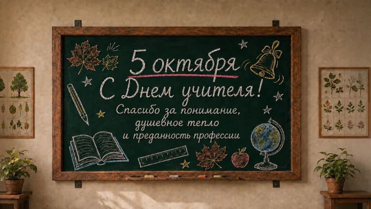 С Днем учителя!. Сегодня мы говорим спасибо тем, кто каждый день помогает детям развивать таланты и знакомиться с удивительными тайнами наук