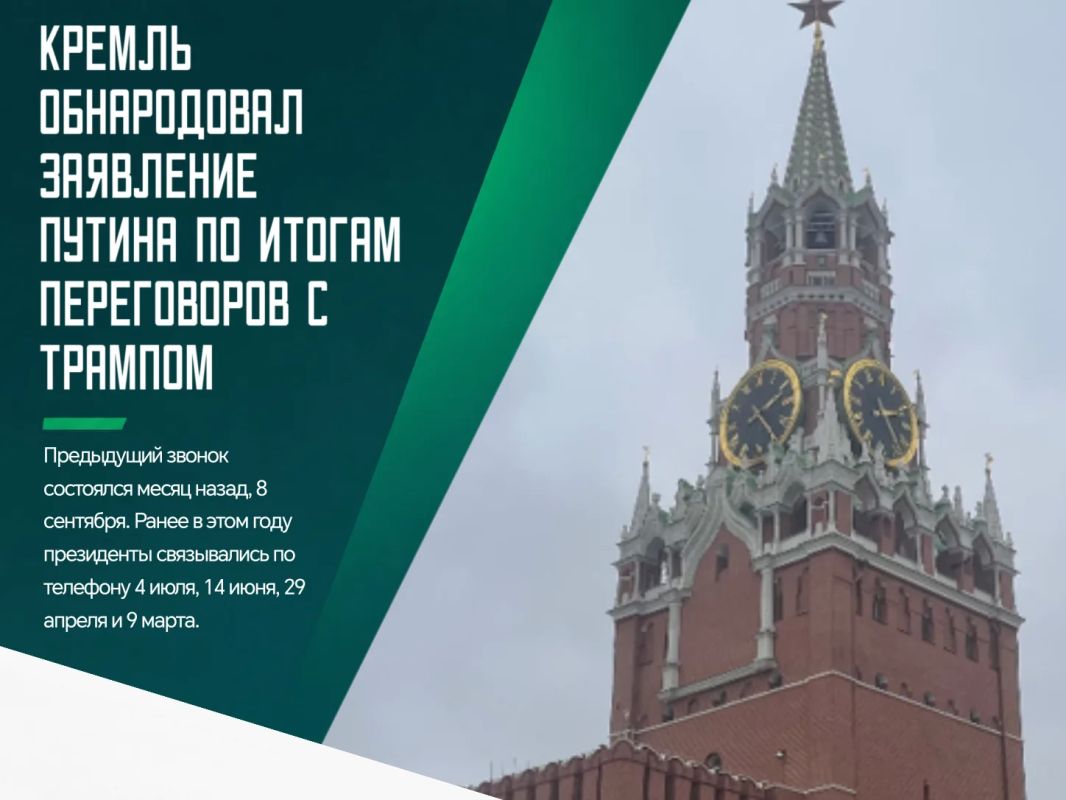 Владимир Путин сделал заявление после разговора по телефону с Дональдом Трампом